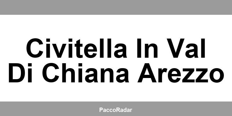 Centro operativo SDA - Numero di telefono per contattare Civitella In Val Di Chiana Arezzo