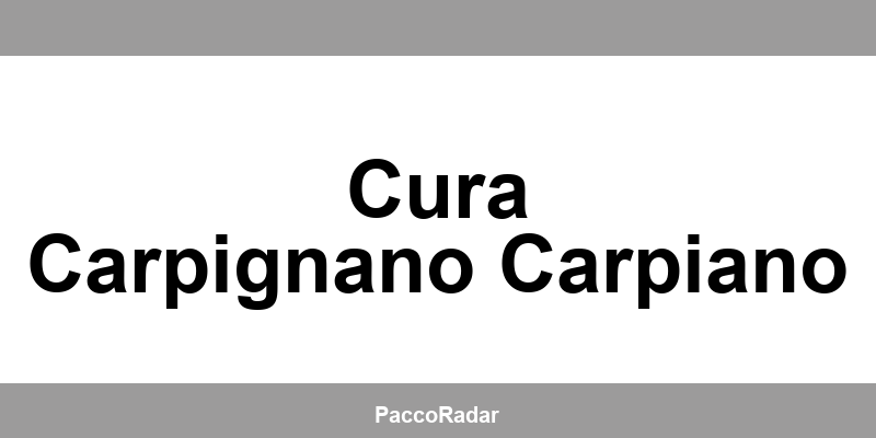 Centro operativo SDA - Numero di telefono per contattare Cura Carpignano Carpiano