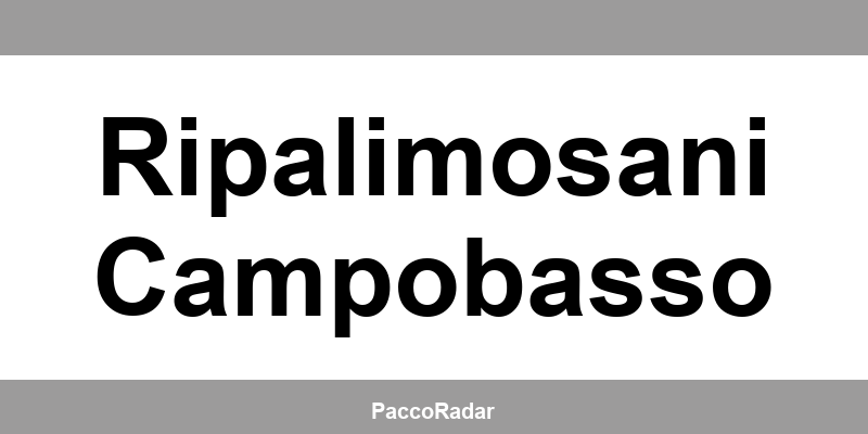 Centro operativo SDA - Numero di telefono per contattare Ripalimosani Campobasso